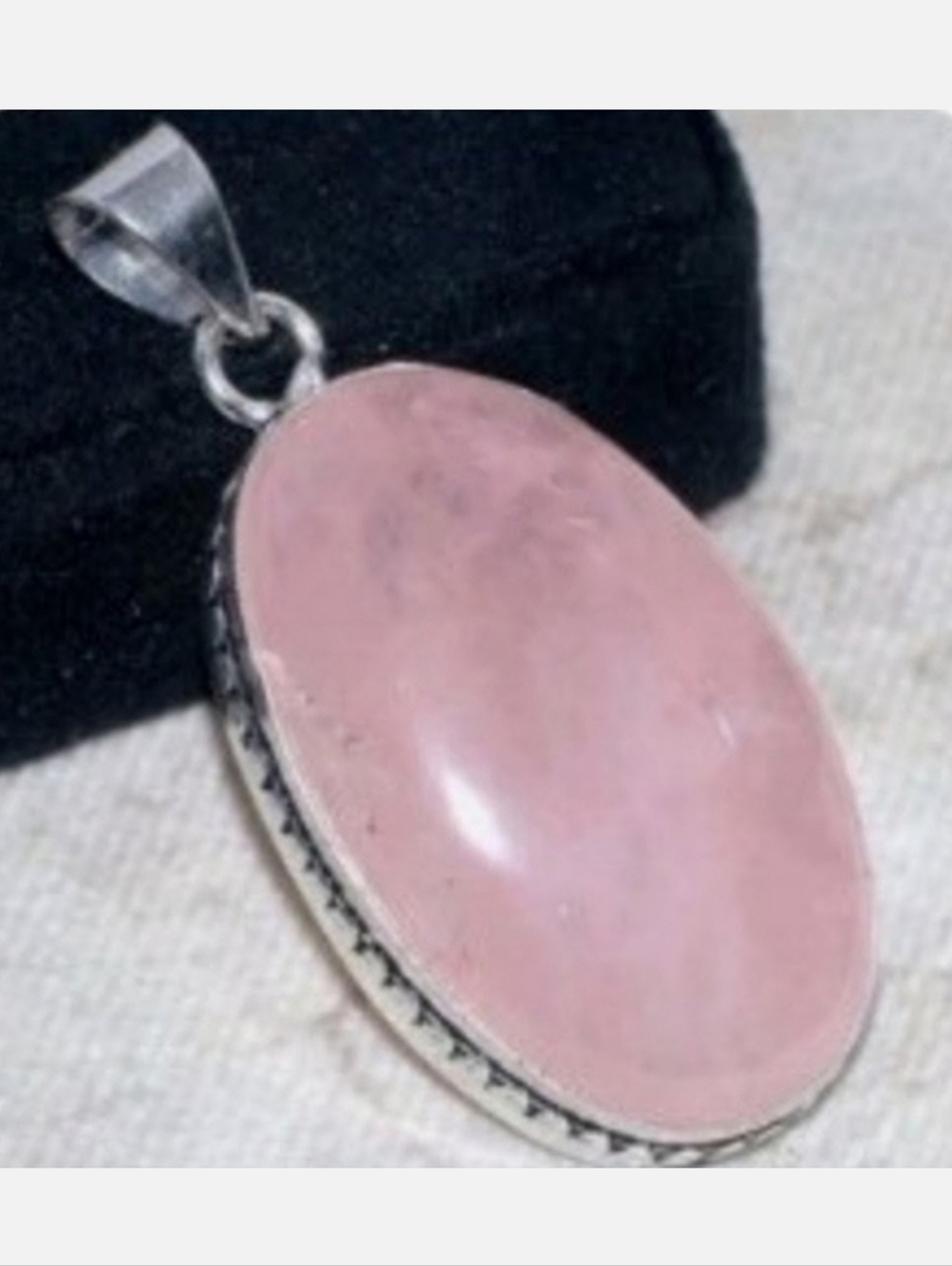Rose Quartz Gemstone 925 Sterling Silver Handmade Pendant Necklace
